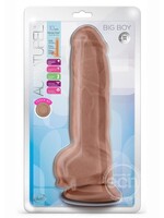 Blush Novelties Au Naturel Big Boy Dildo With Balls 10in - Caramel