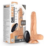Blush Novelties Dr. Skin Silicone Dr. Grey Rechargeable Thrusting Dildo with Remote Control 7in - Vanilla