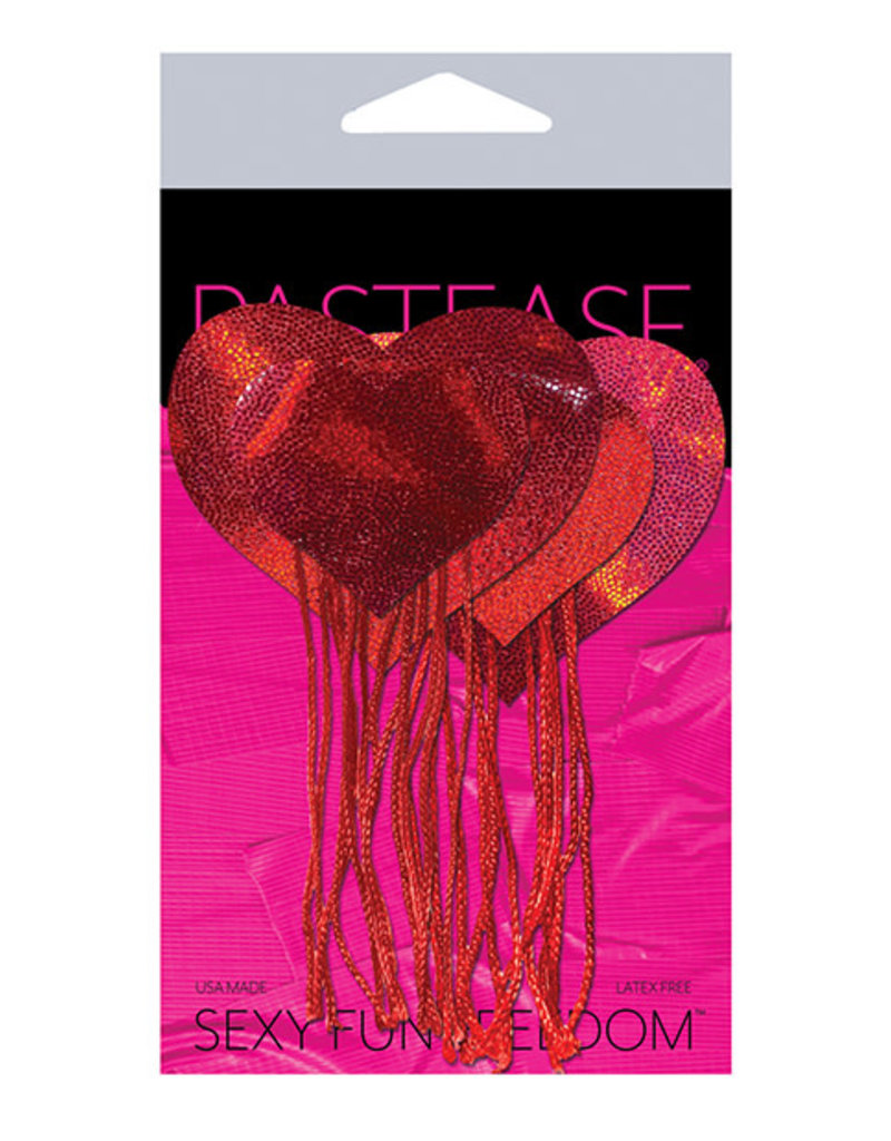 Pastease Pastease Tassel Holographic Heart - Red O/S