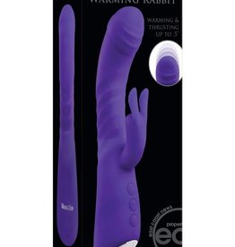 Adam and Eve Adam & Eve Eve's Posh Thrusting Warming Rechargeable Silicone Rabbit - Purple
