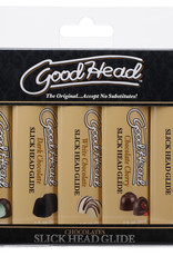 Doc Johnson Goodhead - Slick Head Glide - Chocolate - 5 Pack - 1 Fl. Oz.