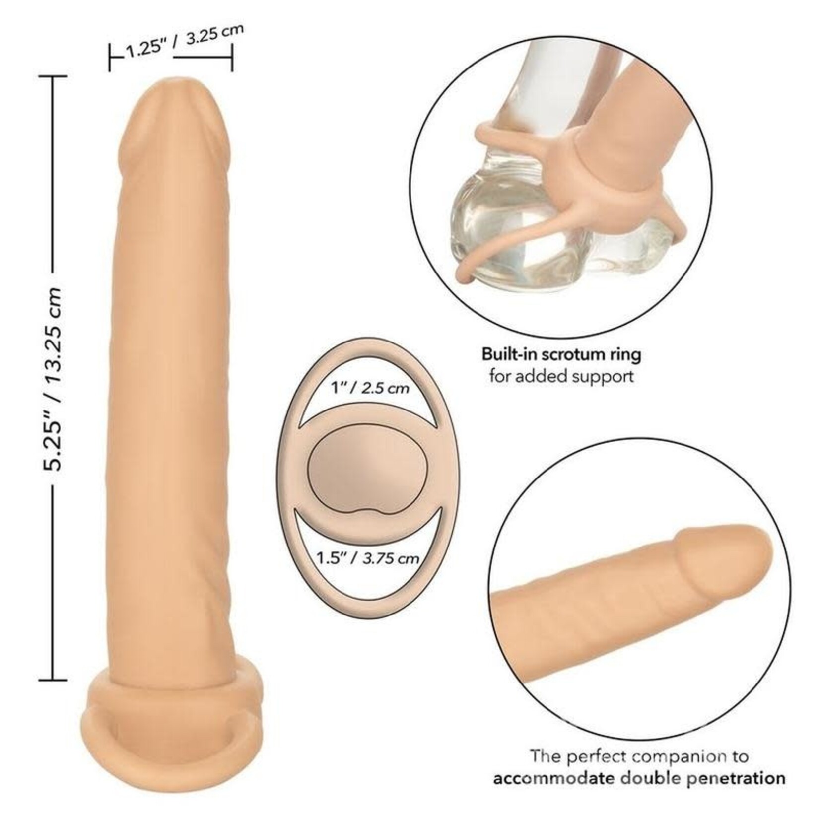 California Exotic Novelties The Accommodator Dual Penetrator - Ivory
