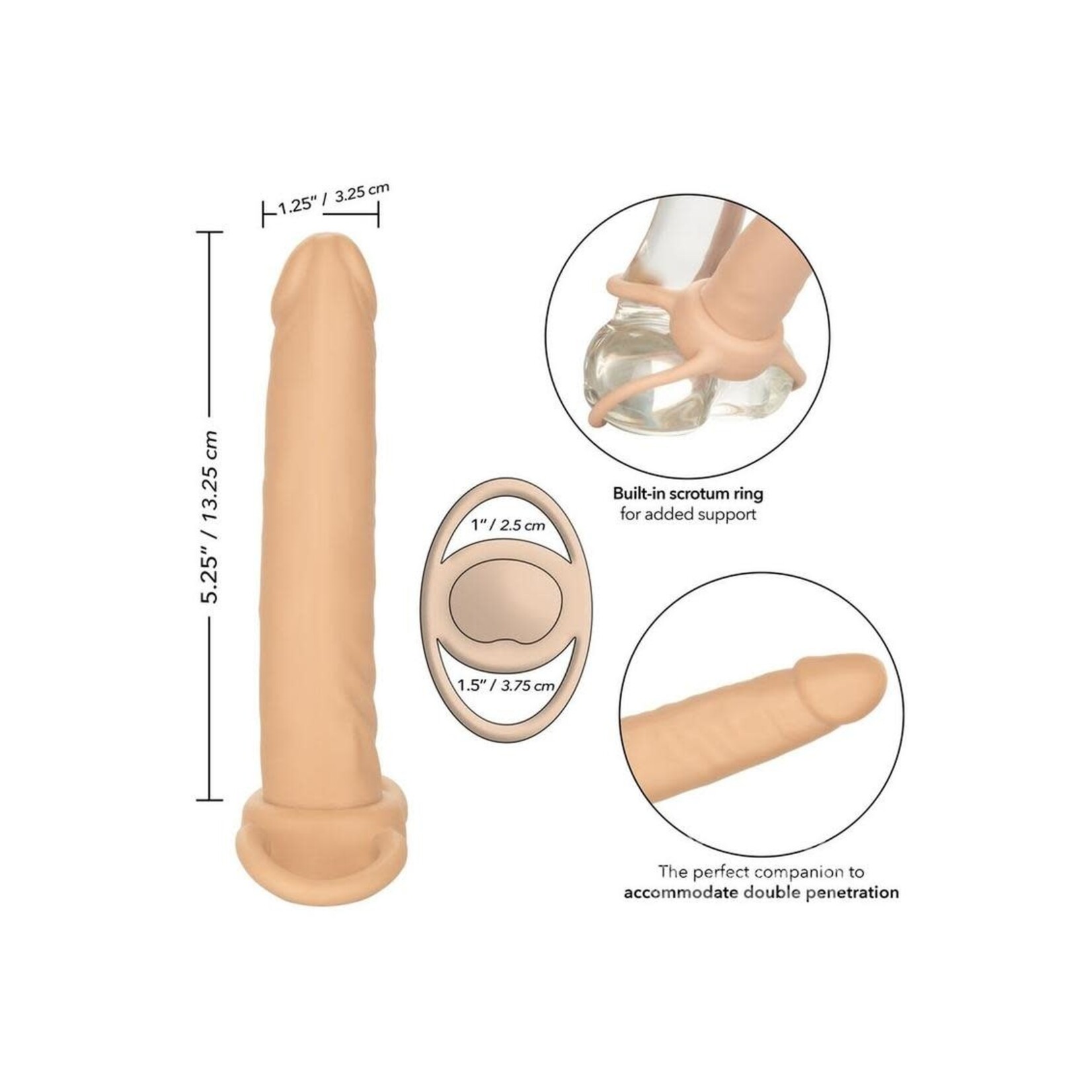 California Exotic Novelties The Accommodator Dual Penetrator - Ivory
