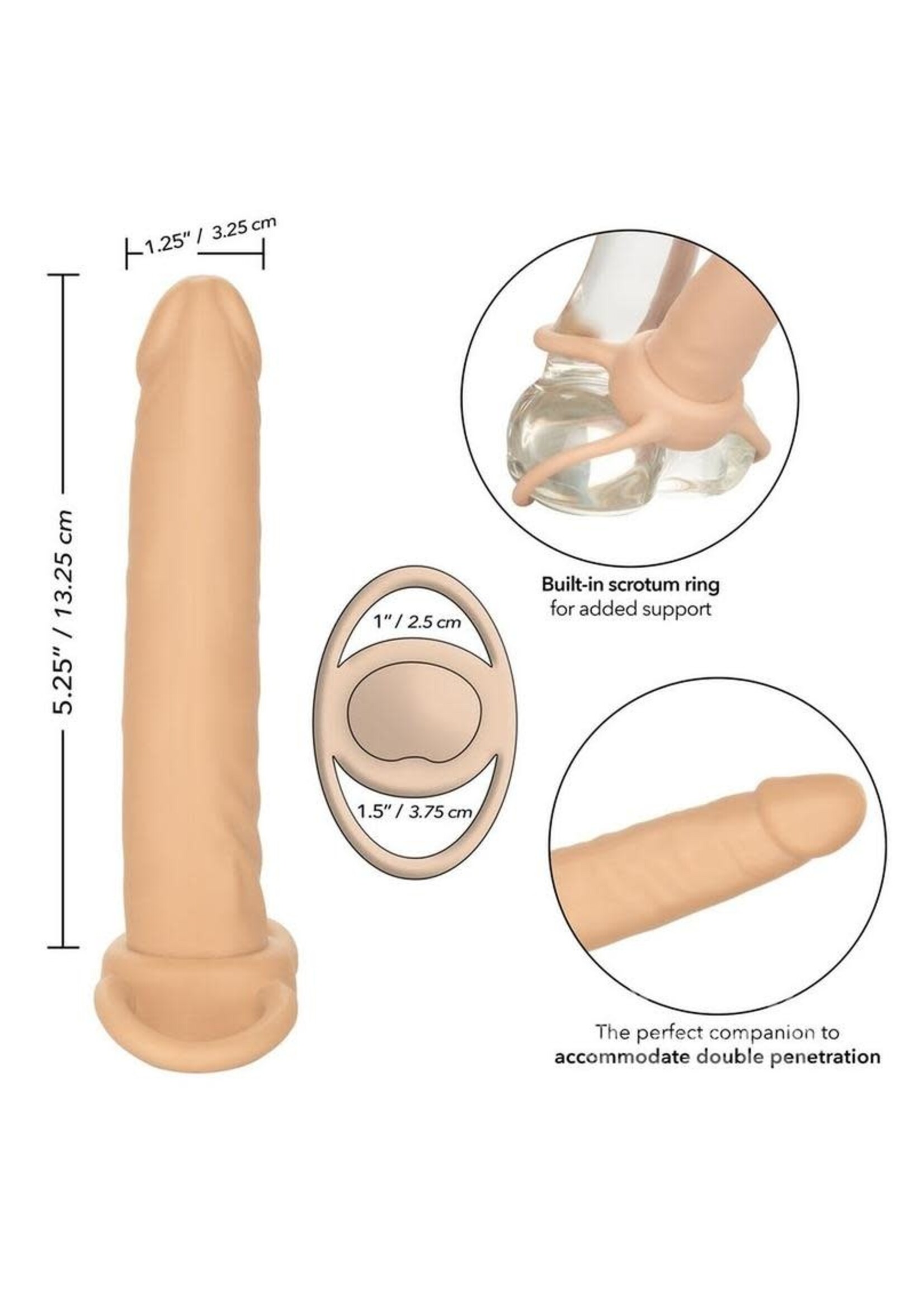 California Exotic Novelties The Accommodator Dual Penetrator - Ivory