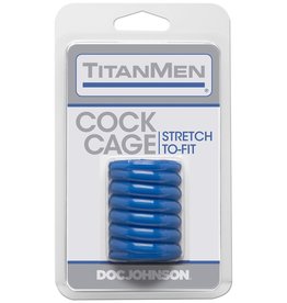 Doc Johnson Titanmen Cock Cage - Blue