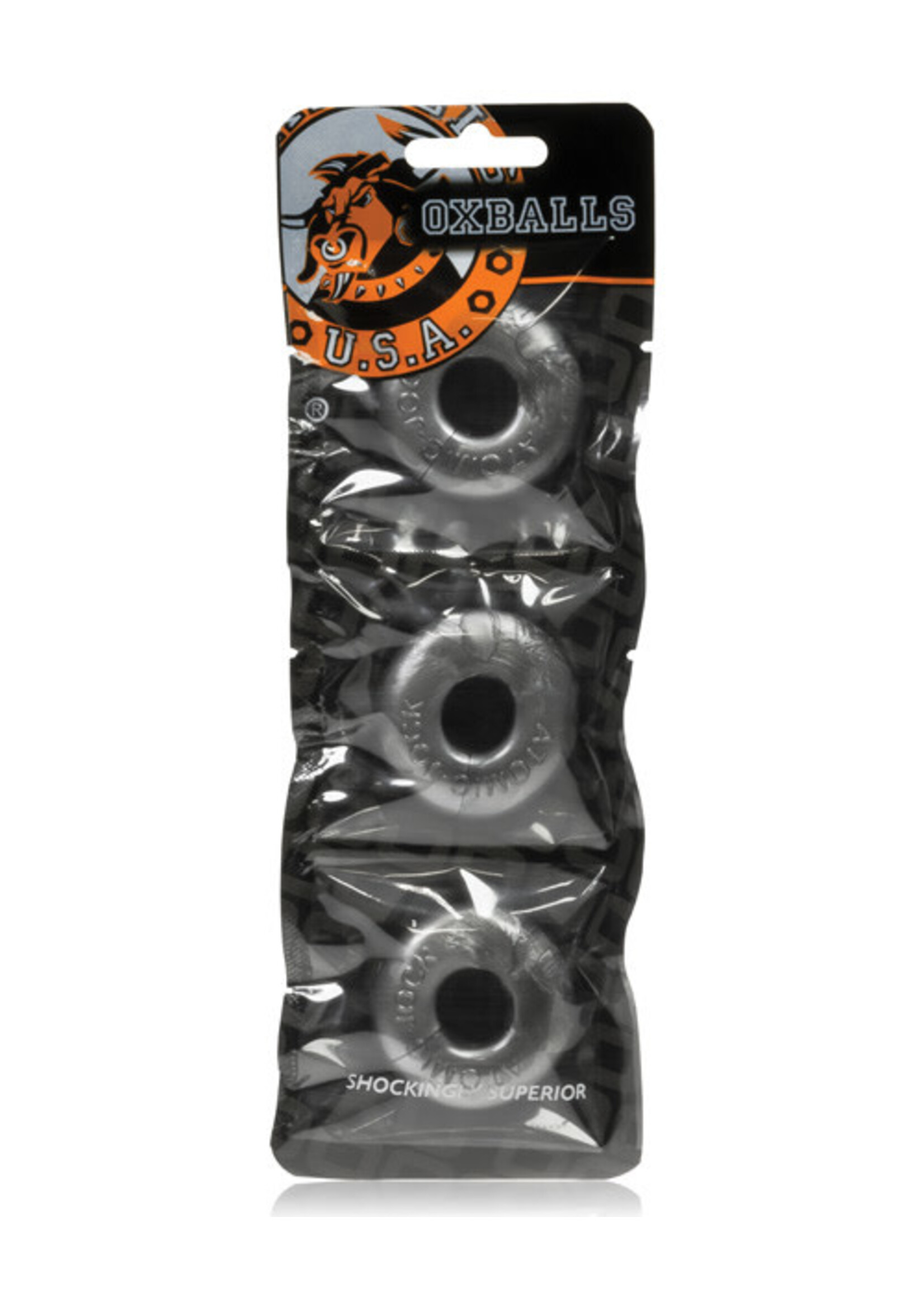 Oxballs Ringer - Cockring 3 Piece Set - Steel
