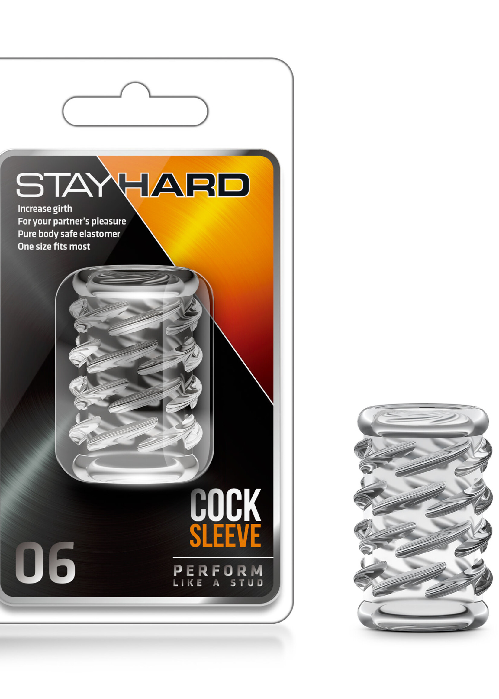 Blush Novelties Stay Hard Cock Sleeve 06 - Clear