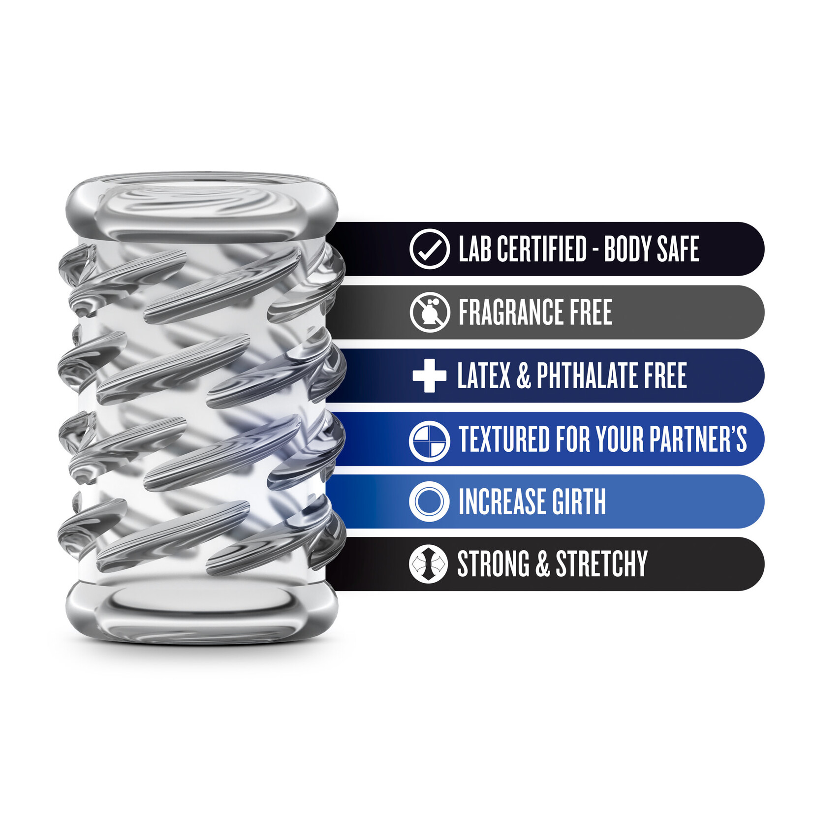 Blush Novelties Stay Hard Cock Sleeve 06 - Clear