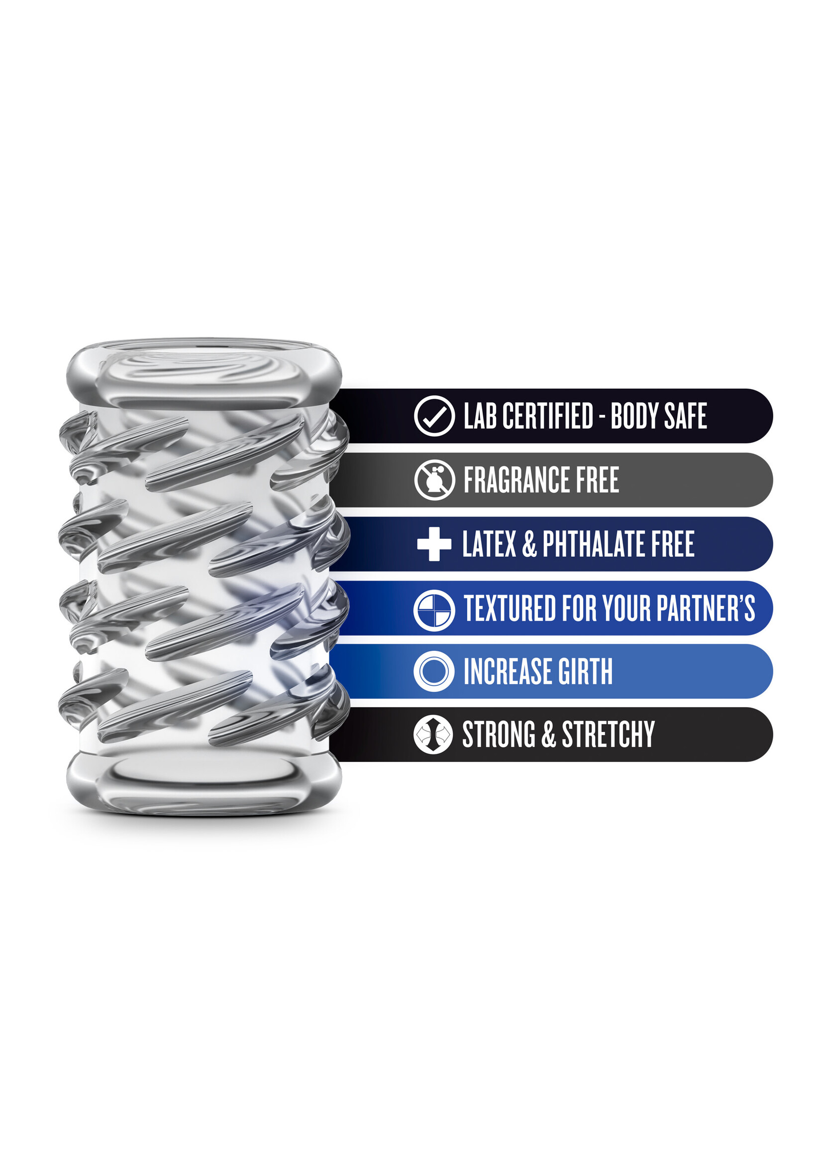 Blush Novelties Stay Hard Cock Sleeve 06 - Clear