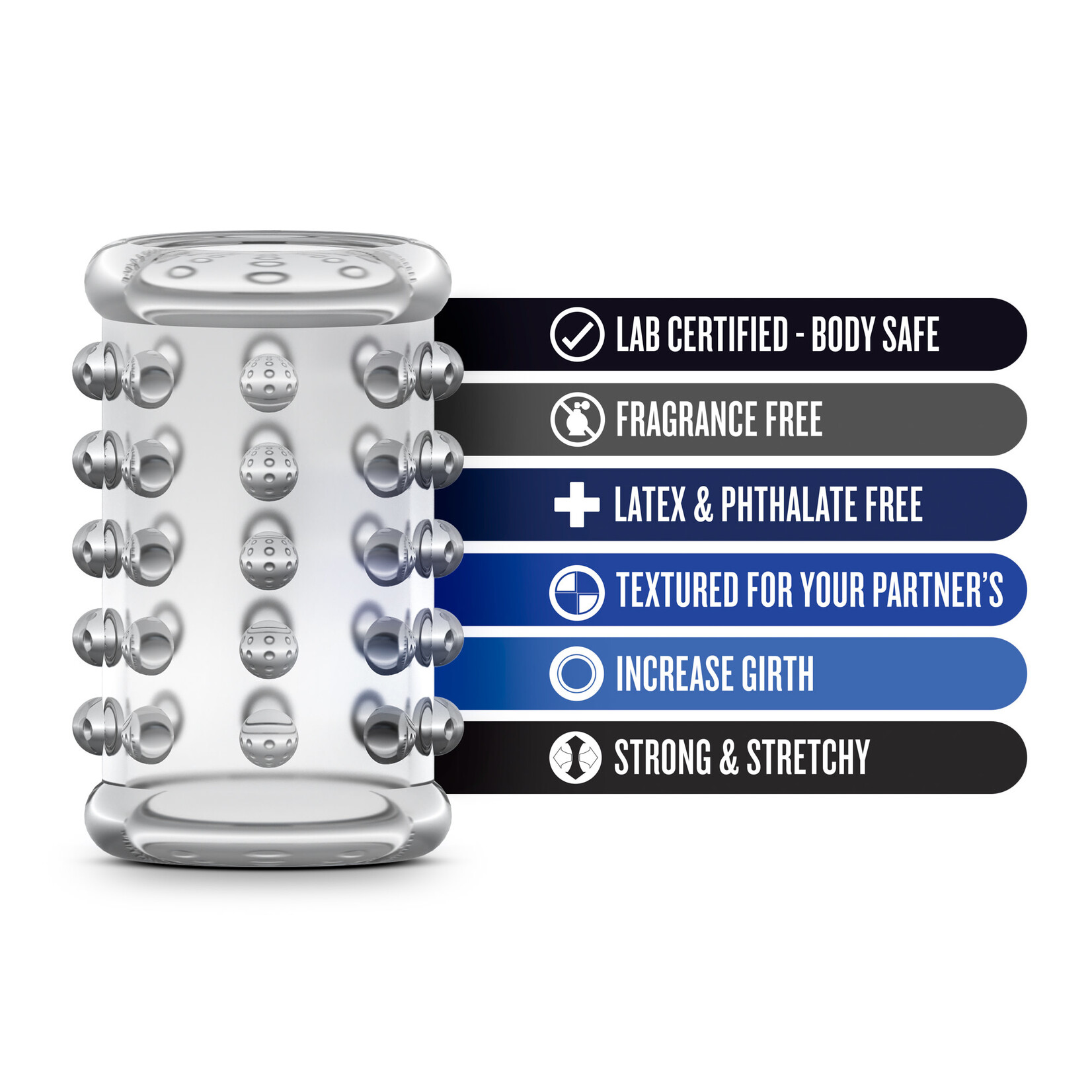 Blush Novelties Stay Hard Cock Sleeve 02 - Clear