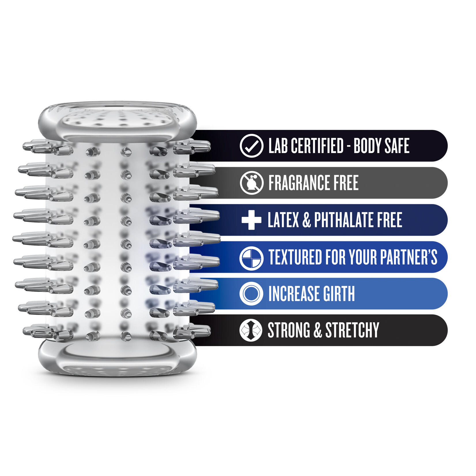 Blush Novelties Stay Hard Cock Sleeve 01 - Clear