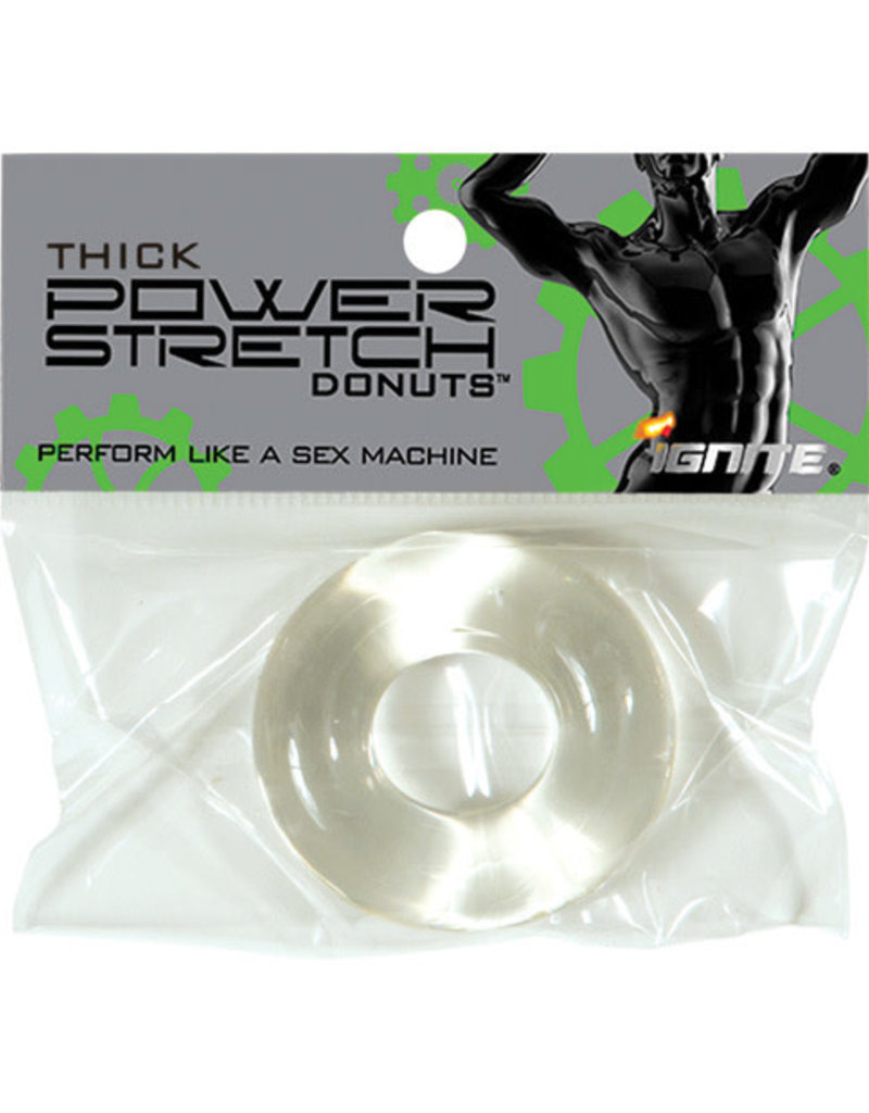 SI Novelties Thick Power Stretch Donuts - Clear