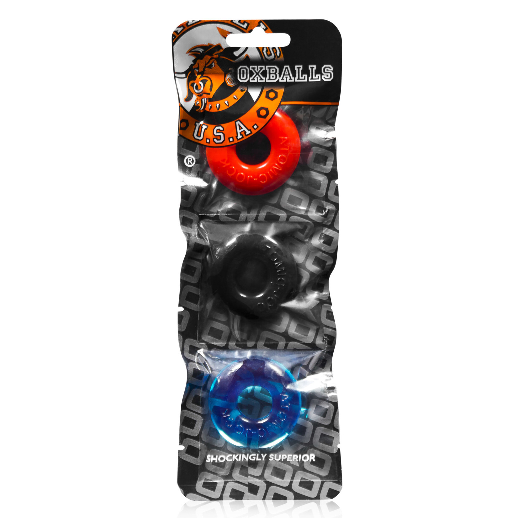 Oxballs Ringer Cockring 3 Pack - Small - Multicolor