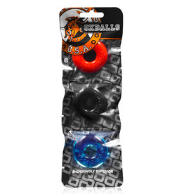 Oxballs Ringer Cockring 3 Pack - Small - Multicolor