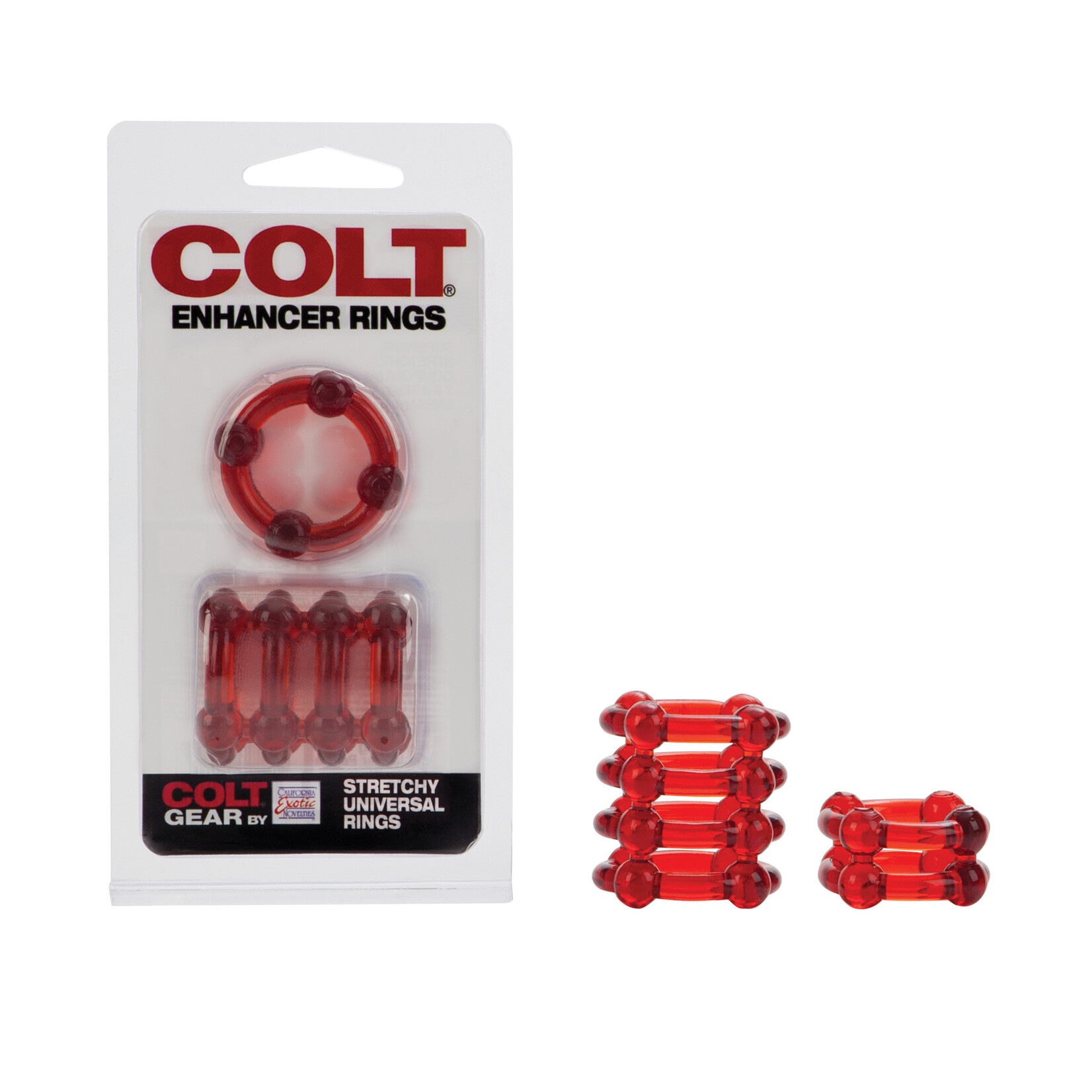 California Exotic Novelties Colt Enhancer Rings - Red