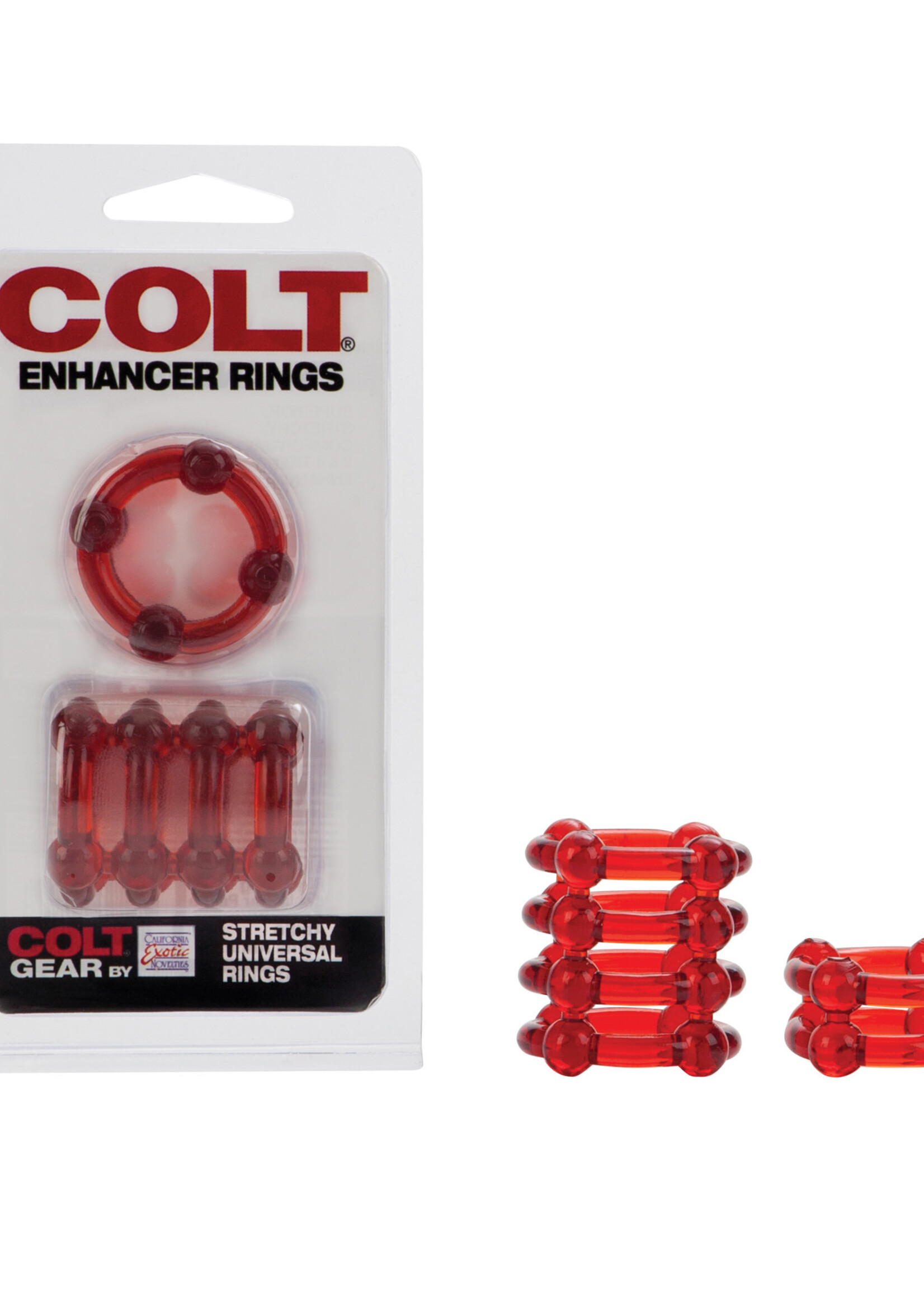 California Exotic Novelties Colt Enhancer Rings - Red