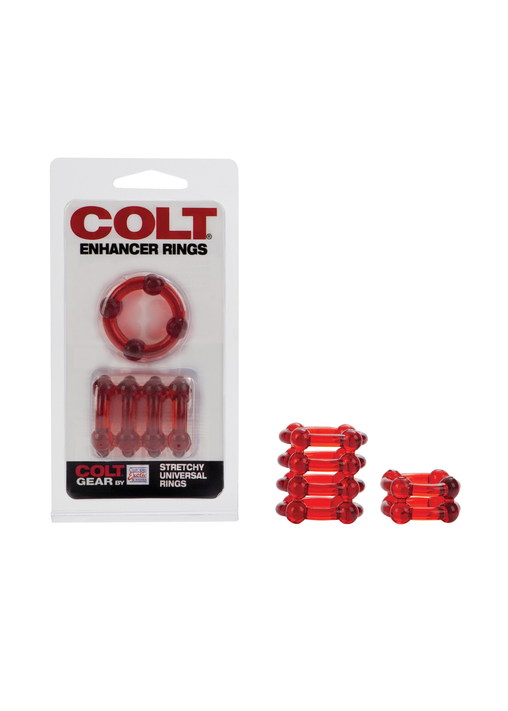 California Exotic Novelties Colt Enhancer Rings - Red