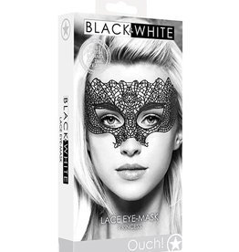 Shots Ouch! Shots Ouch Black & White Lace Eye Mask - Princess Black