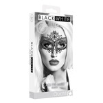 Shots Ouch! Shots Ouch Black & White Lace Eye Mask - Queen Black