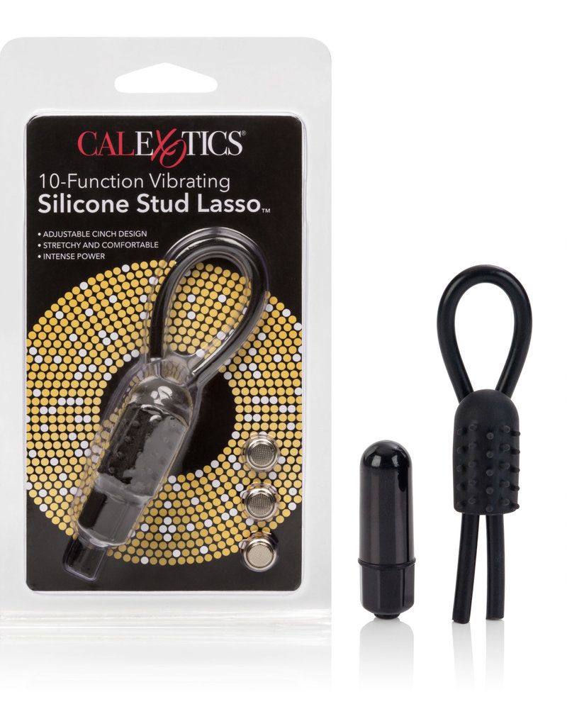 California Exotic Novelties 10-Function Vibrating Silicone Stud Lasso - Black