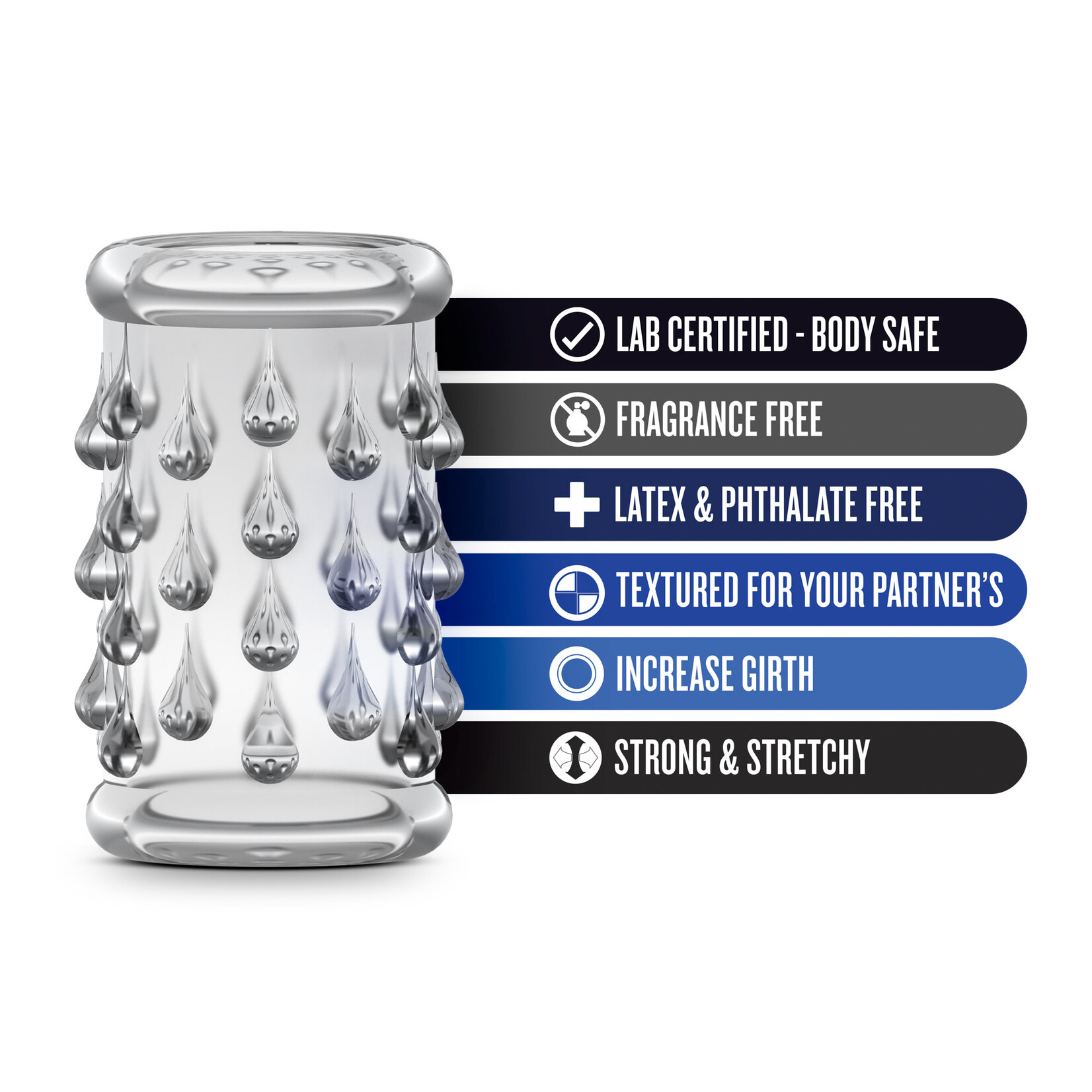 Blush Novelties Stay Hard Cock Sleeve 05 - clear penis Sleeve