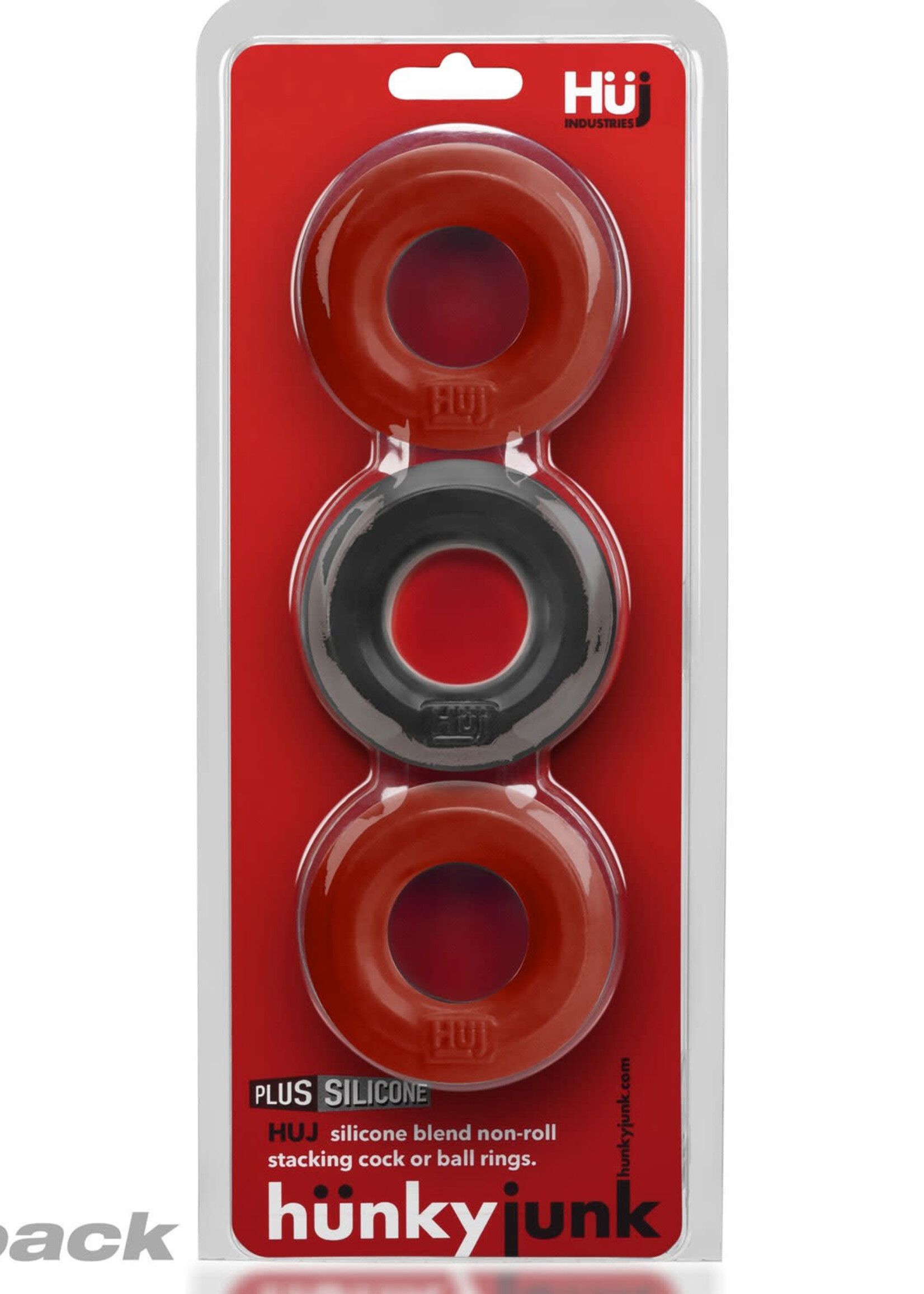 Oxballs Huj3 C-Ring 3-Pack - Cherry / Ice