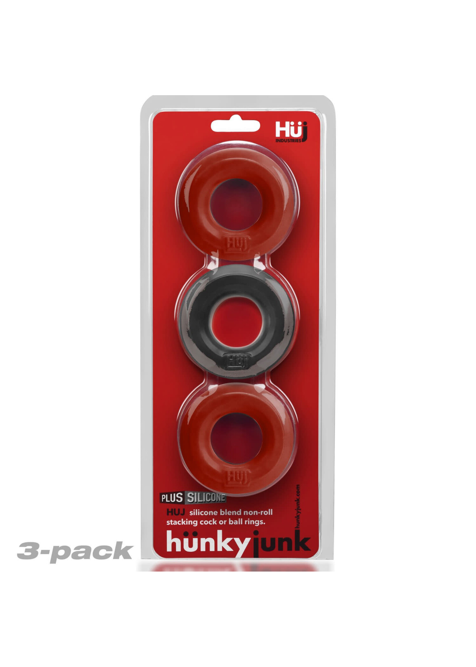 Oxballs Huj3 C-Ring 3-Pack - Cherry / Ice