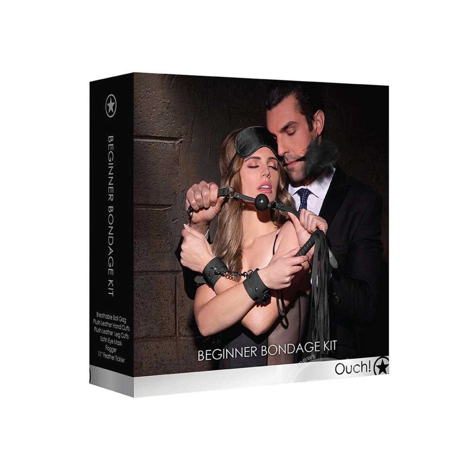Shots Ouch! Ouch! Kits Beginners Bondage Kit 6pc - Black