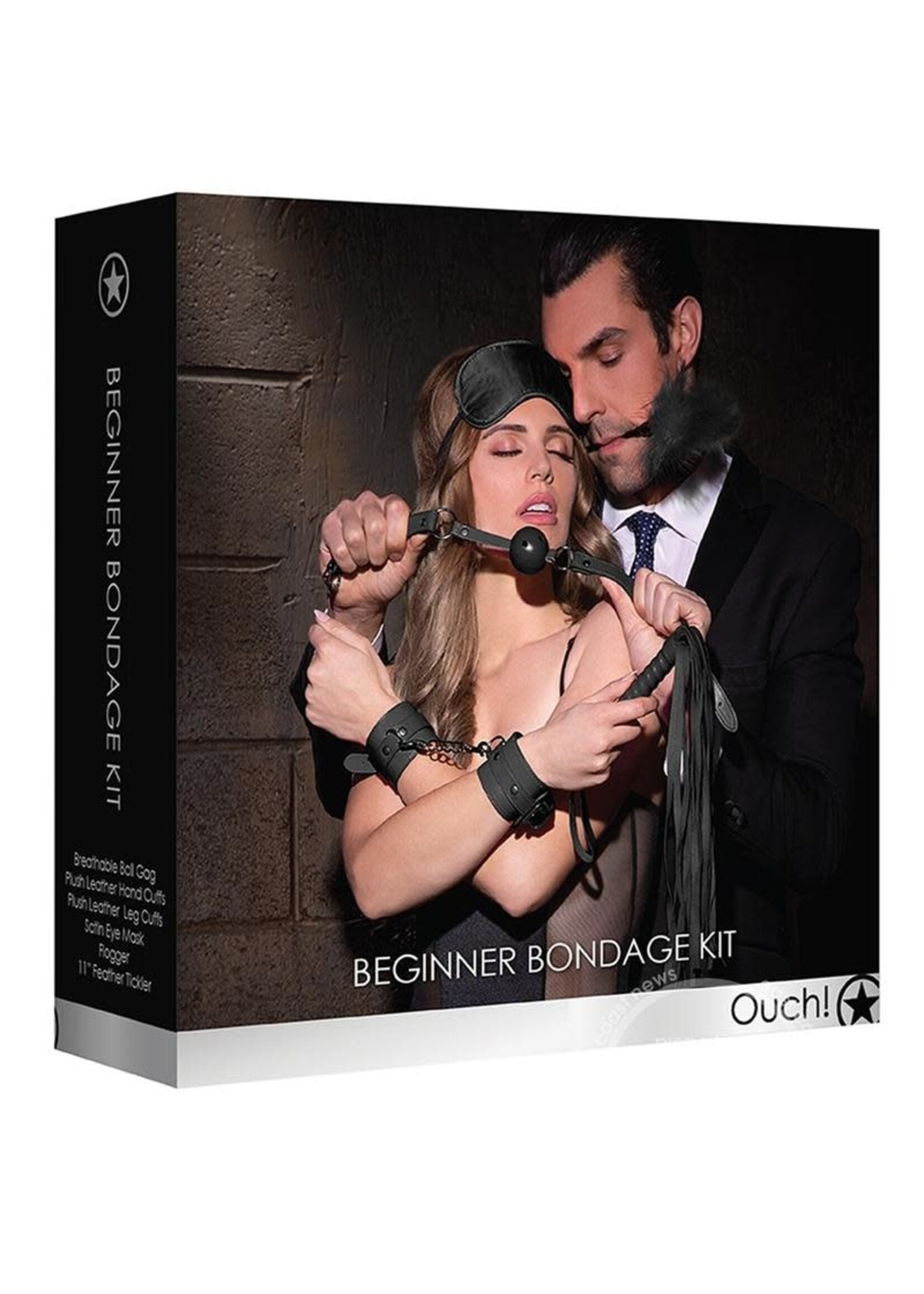 Shots Ouch! Ouch! Kits Beginners Bondage Kit 6pc - Black