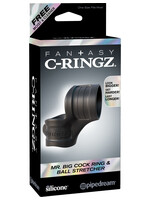 Pipedream Fantasy C-Ring Mr Big Cock Ring and Ball Stretcher - Black