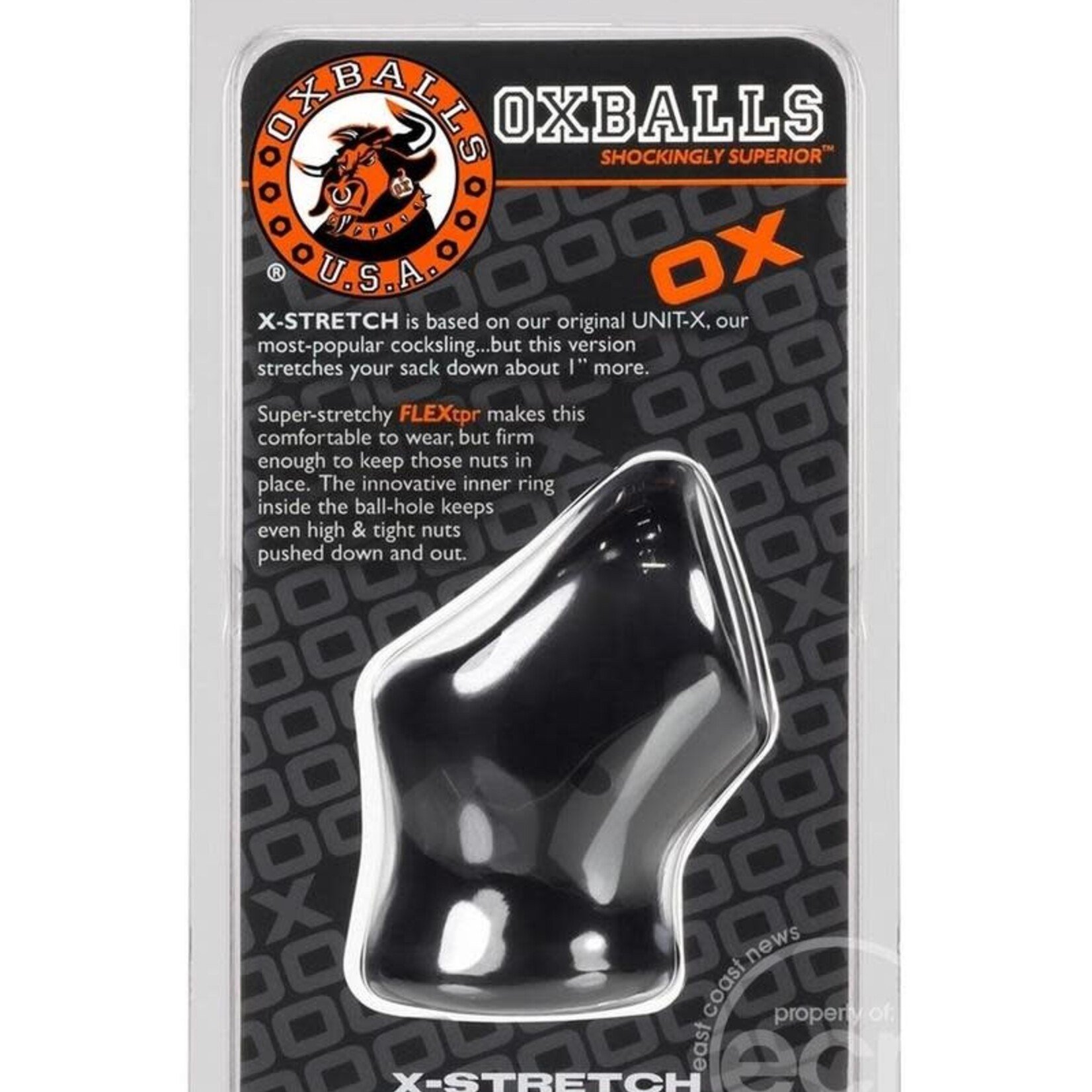 Oxballs Unit X Stretch Ball Stretcher Atomic Jock - Black