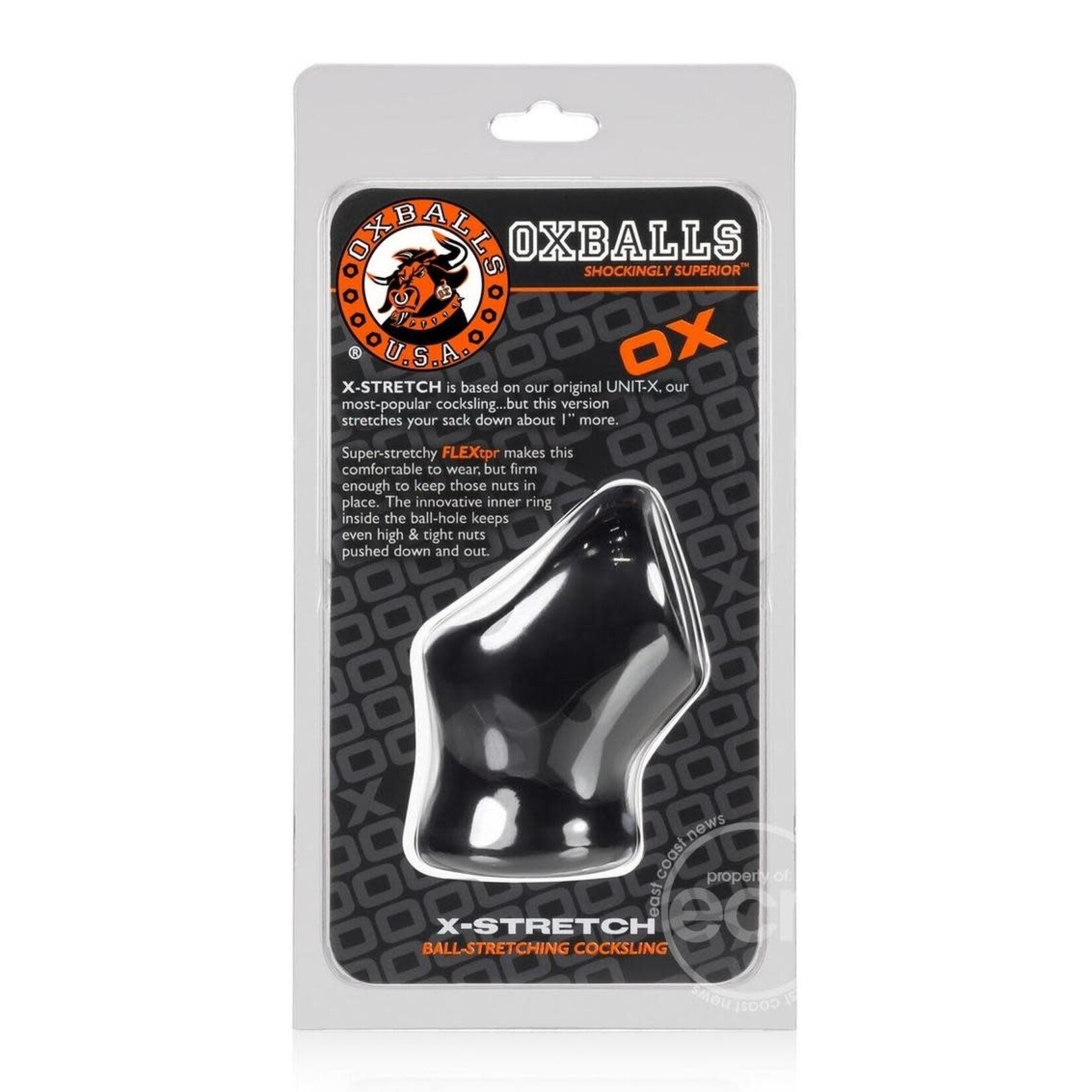 Oxballs Unit X Stretch Ball Stretcher Atomic Jock - Black