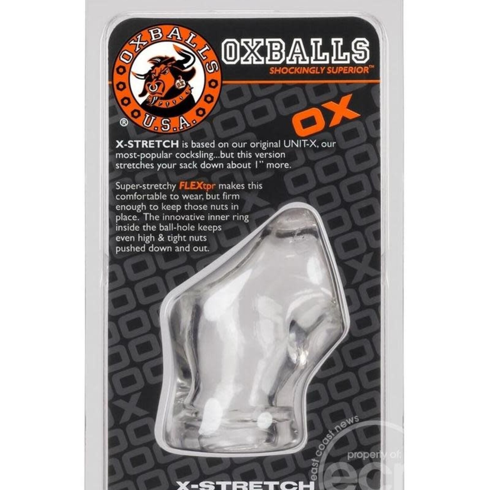 Oxballs Unit X Stretch Ball Stretcher Atomic Jock - Clear