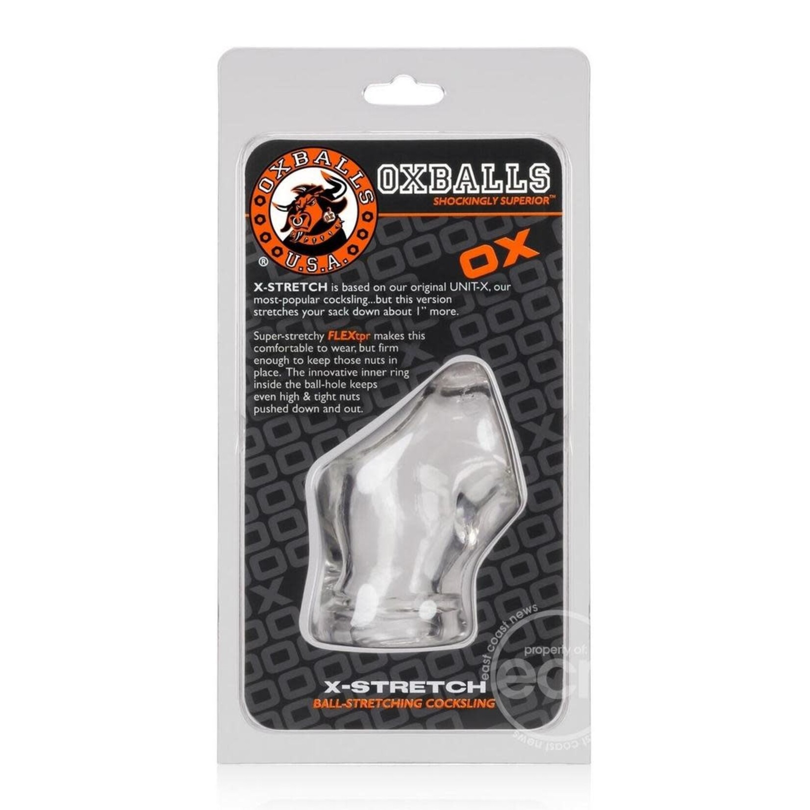Oxballs Unit X Stretch Ball Stretcher Atomic Jock - Clear