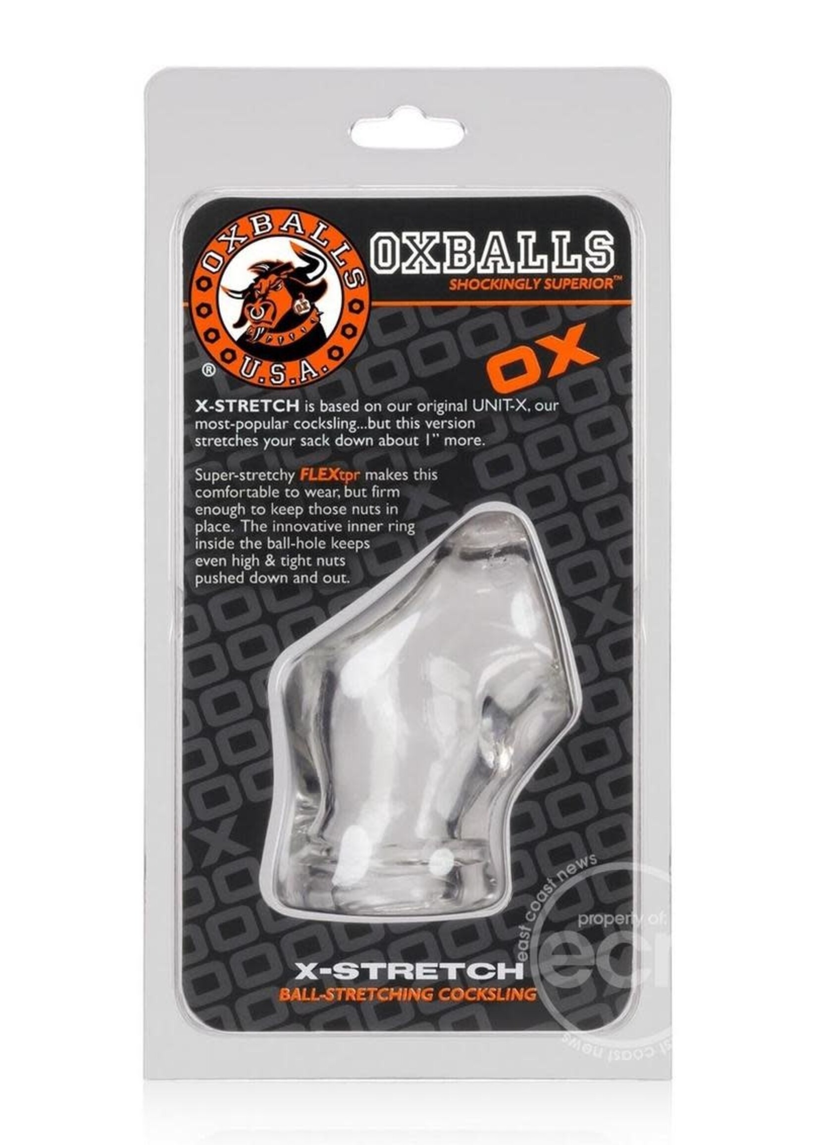 Oxballs Unit X Stretch Ball Stretcher Atomic Jock - Clear