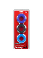 Oxballs Hunkyjunk Huj3 C-Ring 3 Pk - Blue / Multi