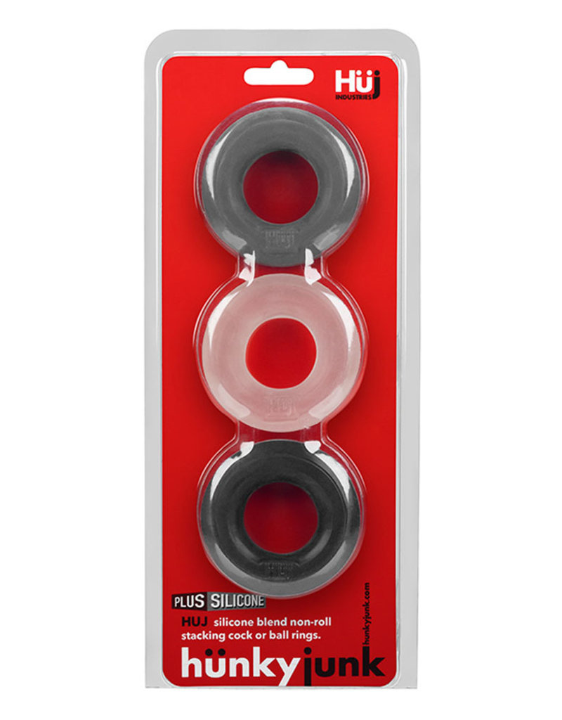 Oxballs Hunkyjunk Huj3 C-Ring 3 Pk - Tar / Multi