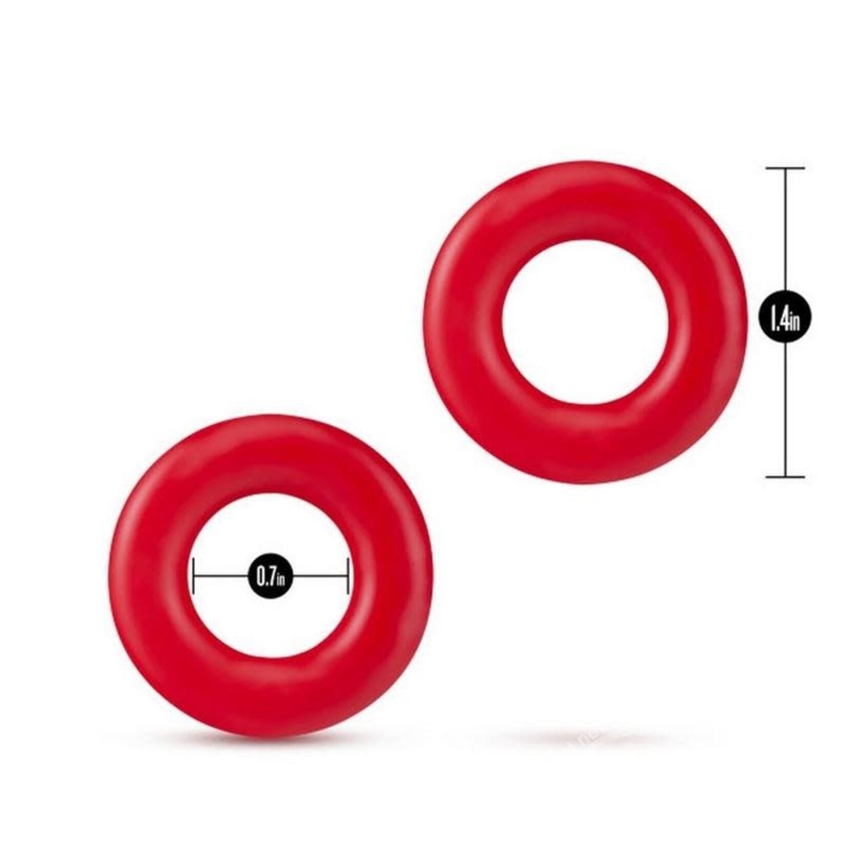 Blush Novelties Stay Hard - Donut Rings - Red
