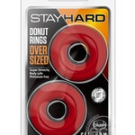 Blush Novelties Stay Hard - Donut Rings Oversized - Red