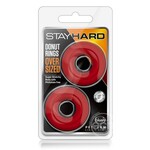 Blush Novelties Stay Hard - Donut Rings Oversized - Red