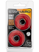 Blush Novelties Stay Hard - Donut Rings Oversized - Red