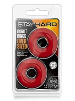 Blush Novelties Stay Hard - Donut Rings Oversized - Red