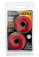 Blush Novelties Stay Hard - Donut Rings Oversized - Red