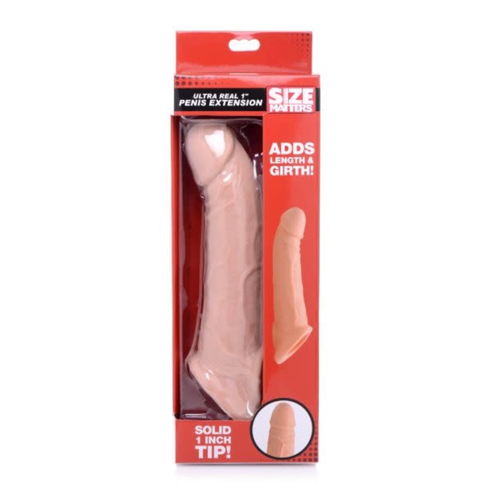 XR Brands Size Matters Ultra Real 1 Inch Solid Tip Penis Extension