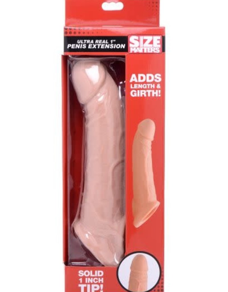 XR Brands Size Matters Ultra Real 1 Inch Solid Tip Penis Extension