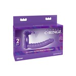 Pipedream Fantasy C-Ringz Silicone Double Penetrator Rabbit - Purple