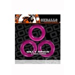 Oxballs Oxballs Willy Rings Cock Ring (3 pack) - Hot Pink
