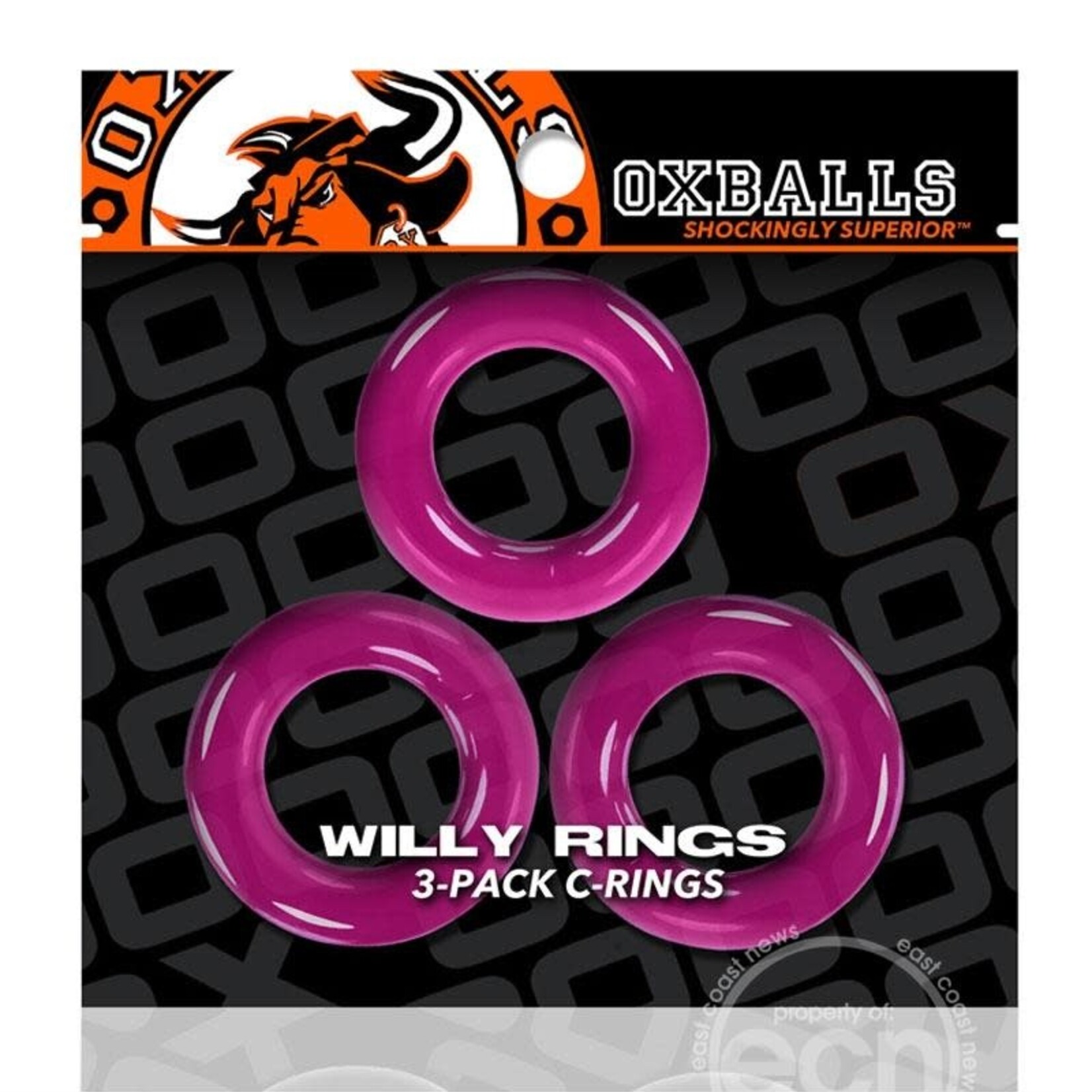 Oxballs Oxballs Willy Rings Cock Ring (3 pack) - Hot Pink