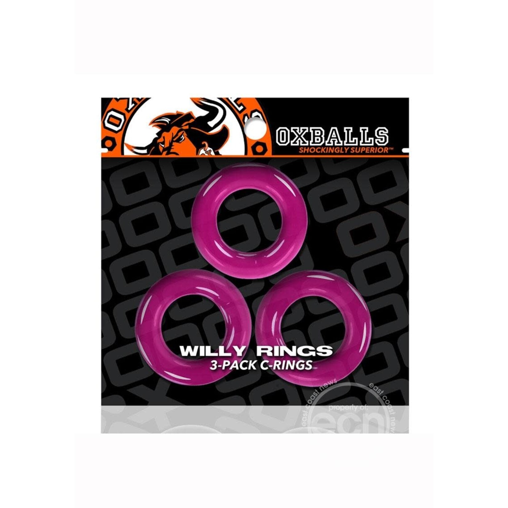 Oxballs Oxballs Willy Rings Cock Ring (3 pack) - Hot Pink