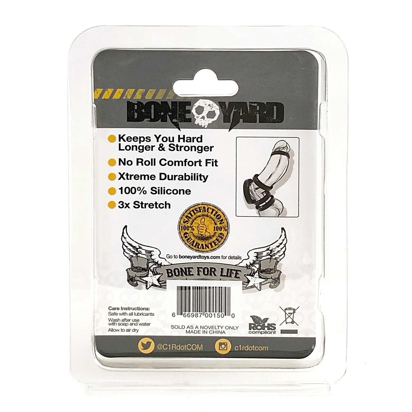 Rascal - Boneyard Boneyard Silicone Ring 50mm - Black